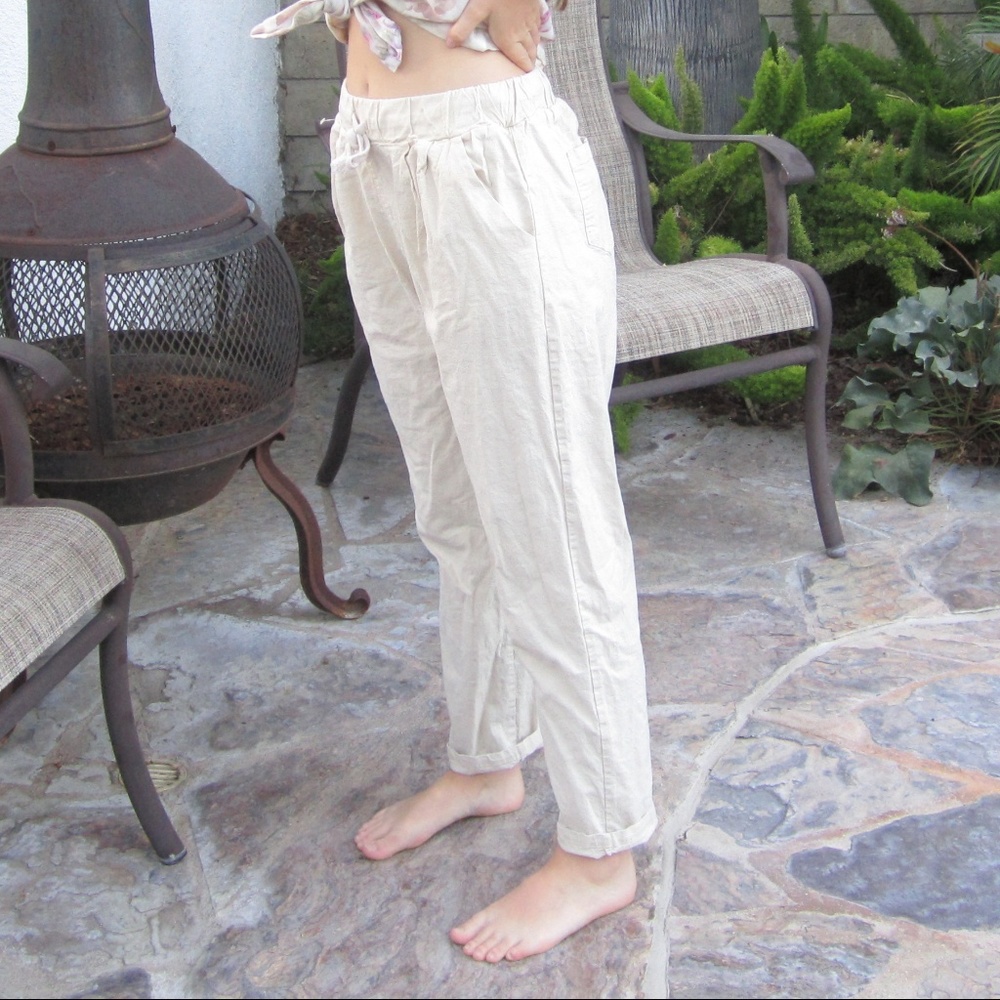 Cream Joggers